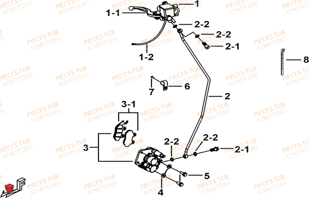 Frein Avant TGB Pieces TGB BELLAVITA_125 (No Serie RFCDJ8DJA...Type: DJ8)

