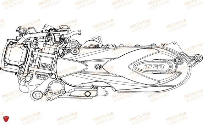 Moteur TGB Pieces TGB BELLAVITA_125 (No Serie RFCDJ8DJA...Type: DJ8)
