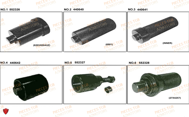 Outils 2 TGB Pieces TGB BELLAVITA_125 (No Serie RFCDJ8DJA...Type: DJ8)
