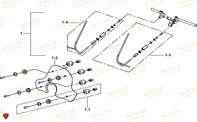 Pare Brise Petit Option TGB Pieces TGB BELLAVITA_125 (No Serie RFCDJ8DJA...Type: DJ8)
