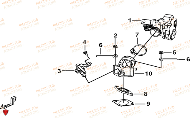 Systeme Injection TGB Pieces TGB BELLAVITA_125 (No Serie RFCDJ8DJA...Type: DJ8)
