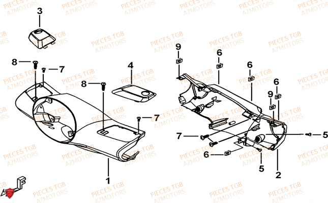 Cache Guidon TGB Pieces TGB BELLAVITA_300 (No Serie RFCDJCDJA...Type: DJC)

