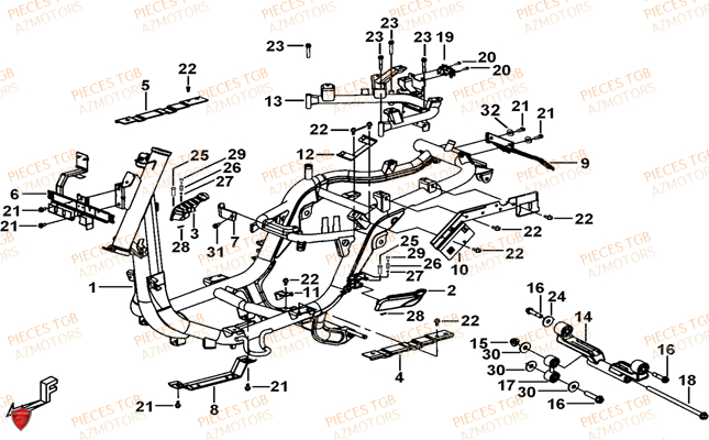 Chassis TGB Pieces TGB BELLAVITA_300 (No Serie RFCDJCDJA...Type: DJC)

