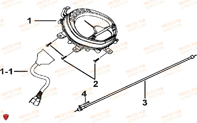 Compteur TGB Pieces TGB BELLAVITA_300 (No Serie RFCDJCDJA...Type: DJC)

