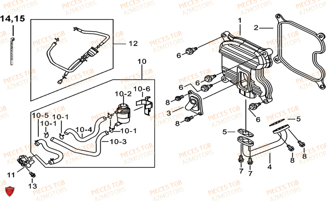 Couvre Culasse TGB Pieces TGB BELLAVITA_300 (No Serie RFCDJCDJA...Type: DJC)

