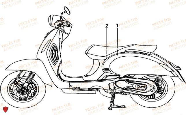 Etiquettes De Securite TGB Pieces TGB BELLAVITA_300 (No Serie RFCDJCDJA...Type: DJC)

