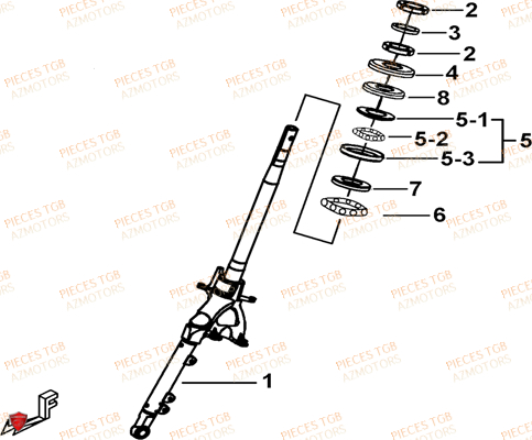 Fourche A Partir Du No Serie 001901 TGB Pieces TGB BELLAVITA_300 (No Serie RFCDJCDJA...Type: DJC)

