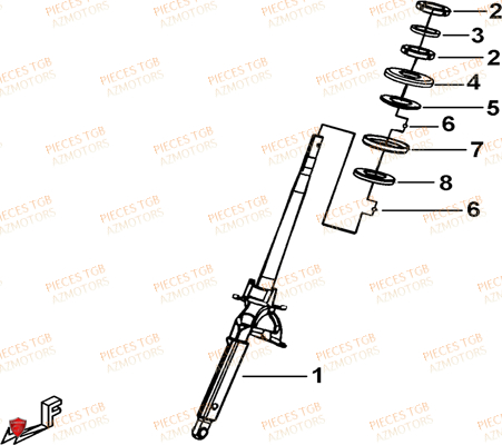 Fourche Jusqu Au No Serie 001900 TGB Pieces TGB BELLAVITA_300 (No Serie RFCDJCDJA...Type: DJC)

