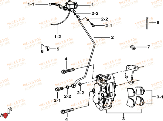 Frein Avant TGB Pieces TGB BELLAVITA_300 (No Serie RFCDJCDJA...Type: DJC)

