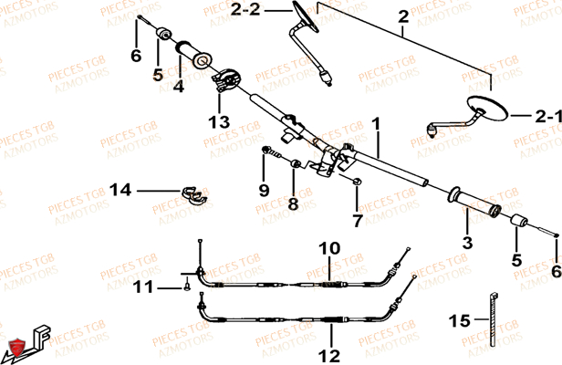 Guidon TGB Pieces TGB BELLAVITA_300 (No Serie RFCDJCDJA...Type: DJC)

