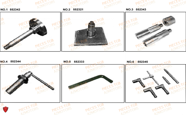 Outils 1 TGB Pieces TGB BELLAVITA_300 (No Serie RFCDJCDJA...Type: DJC)

