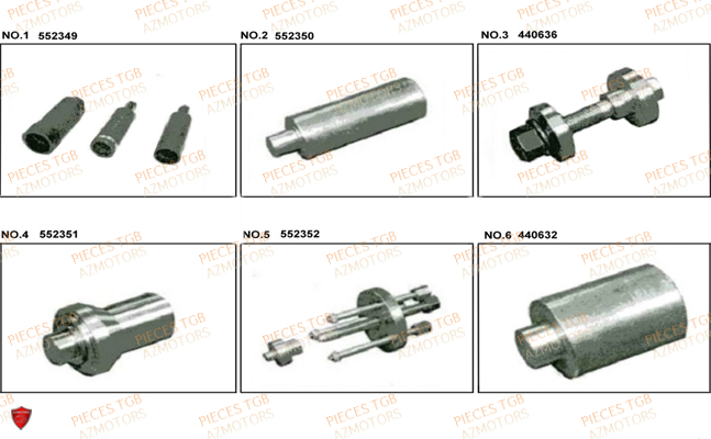 Outils 4 TGB Pieces TGB BELLAVITA_300 (No Serie RFCDJCDJA...Type: DJC)

