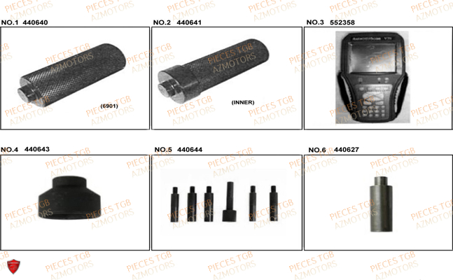 Outils 6 TGB Pieces TGB BELLAVITA_300 (No Serie RFCDJCDJA...Type: DJC)

