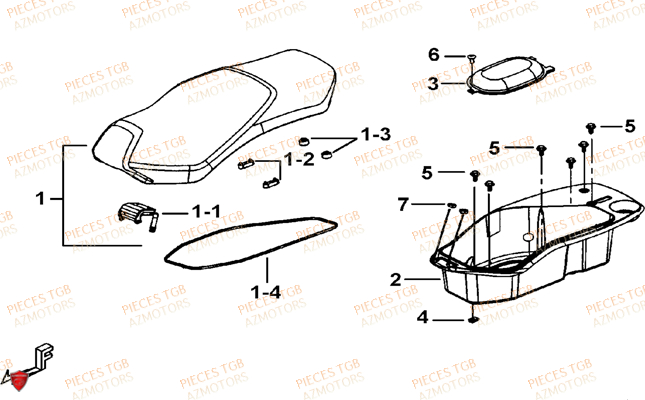 Selle TGB Pieces TGB BELLAVITA_300 (No Serie RFCDJCDJA...Type: DJC)


