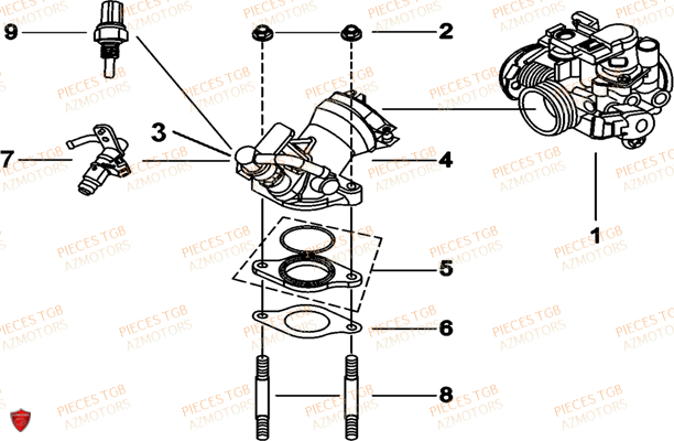 SYSTEME_INJECTION TGB Pieces Scooter TGB BELLAVITA 300  (No Serie RFCDJCDJA ...)