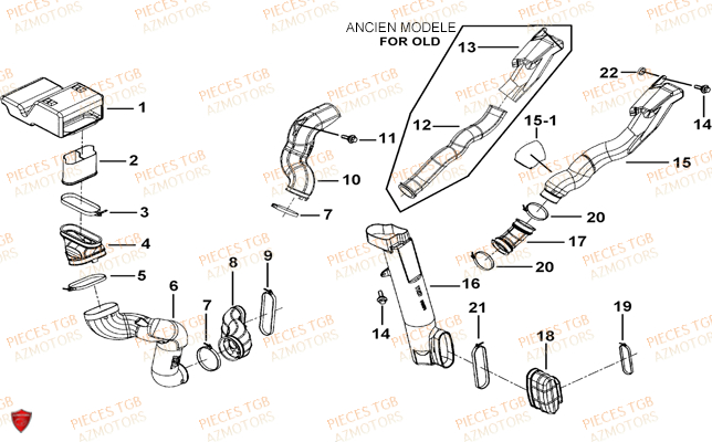 Admission Air TGB Pieces TGB BLADE 1000 (2015) (No Serie RFCESTESA.. Type: EST)