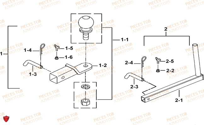 Attelage Option TGB Pieces TGB BLADE 1000 (2015) (No Serie RFCESTESA.. Type: EST)