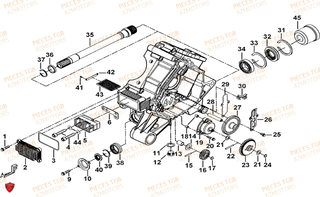 Carter Moteur Gauche TGB Pieces TGB BLADE 1000 (2015) (No Serie RFCESTESA.. Type: EST)