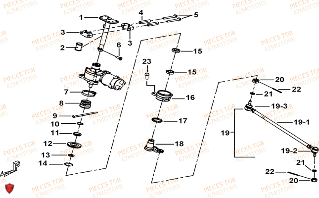 Colonne Direction Eps TGB Pieces TGB BLADE 1000 (2015) (No Serie RFCESTESA.. Type: EST)