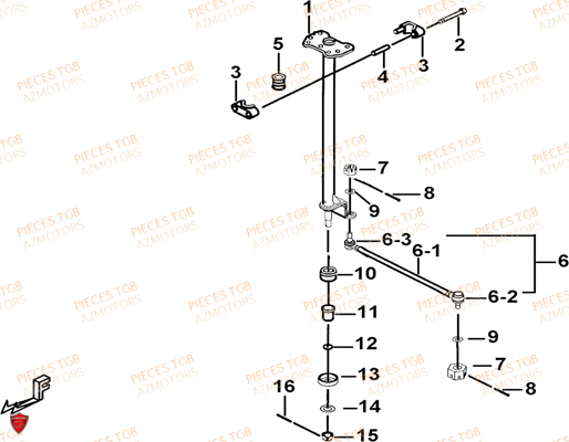 Colonne Direction Sans Eps TGB Pieces TGB BLADE 1000 (2015) (No Serie RFCESTESA.. Type: EST)