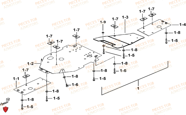 Protections Aluminium Option TGB Pieces TGB BLADE 1000 (2015) (No Serie RFCESTESA.. Type: EST)