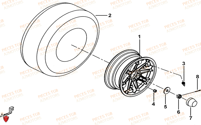 ROUES AVANT TGB TGB BLADE 1000 2015