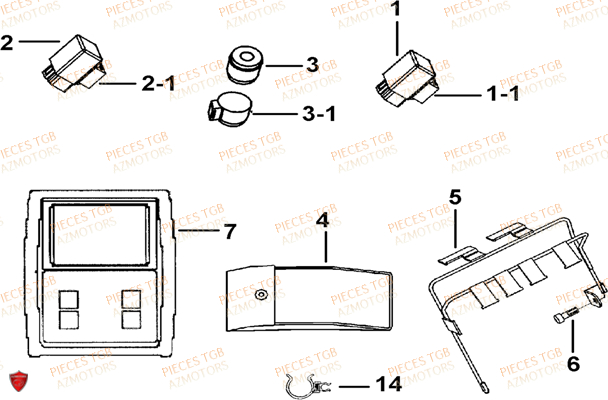 Supports TGB Pieces TGB BLADE 1000 (2015) (No Serie RFCESTESA.. Type: EST)