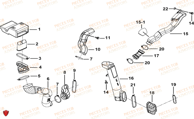 Admission Air TGB Pieces TGB BLADE 1000 (2016) (No Serie RFCETTETA.. Type: ETT)
