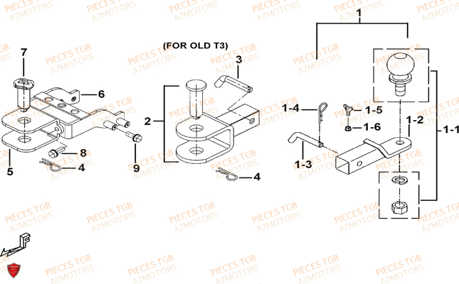 Attelage Option TGB Pieces TGB BLADE 1000 (2016) (No Serie RFCETTETA.. Type: ETT)