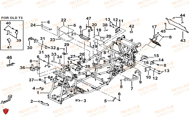 Chassis TGB Pieces TGB BLADE 1000 (2016) (No Serie RFCETTETA.. Type: ETT)