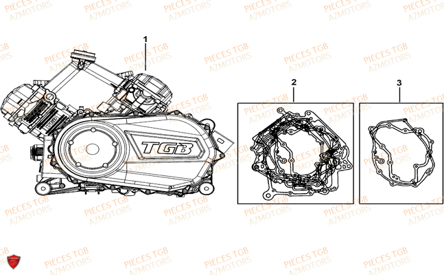 Moteur TGB Pieces TGB BLADE 1000 (2016) (No Serie RFCETTETA.. Type: ETT)