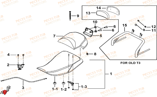 Selle TGB Pieces TGB BLADE 1000 (2016) (No Serie RFCETTETA.. Type: ETT)
