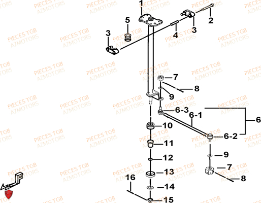 Colonne Direction Sans Eps TGB Pieces TGB BLADE 1000 LT (No Serie RFCETTTBB.. Type: ETT)