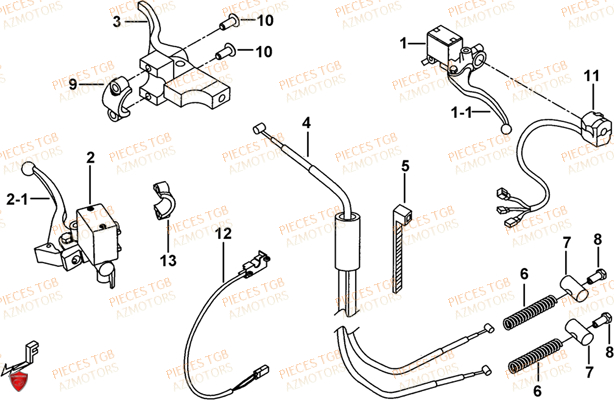 Maitre Cylindre AZMOTORS Pieces TGB BLADE 1000 LT (No Serie RFCETTTBB.. Type: ETT)