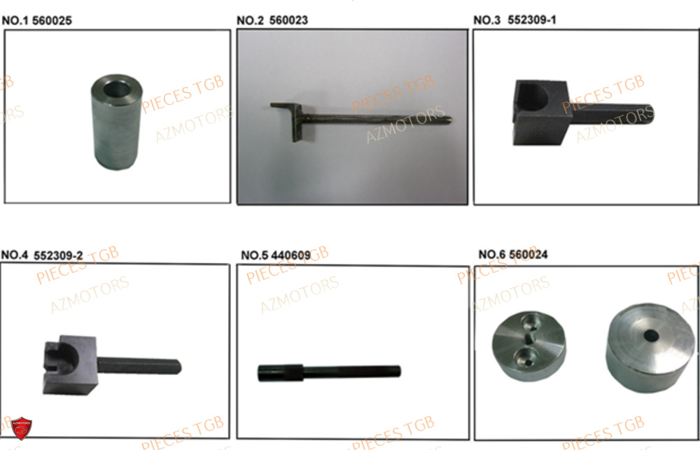Outils 6 AZMOTORS Pieces TGB BLADE 1000 LT (No Serie RFCETTTBB.. Type: ETT)