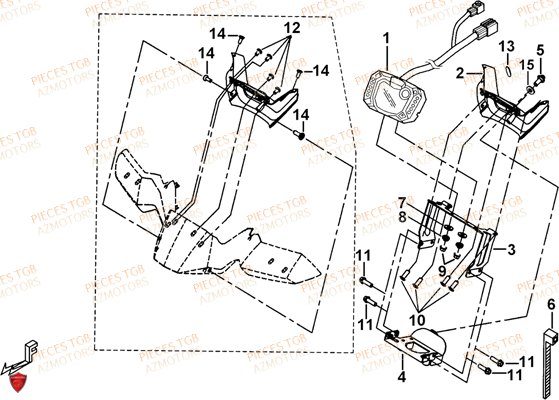 Compteur TGB Pieces TGB BLADE 1000 LT EPS (No Serie RFCETTTBA.. Type: ETT)