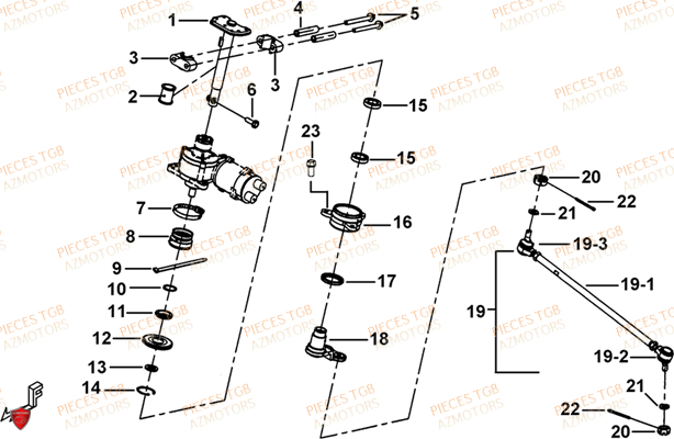 Colonne Direction Eps TGB Pieces TGB BLADE 1000 LT EPS LUXE  (No Serie RFCETTTBA.. Type: ETT)
