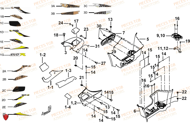 Marche Pied TGB Pieces TGB BLADE 1000 LT EPS LUXE  (No Serie RFCETTTBA.. Type: ETT)