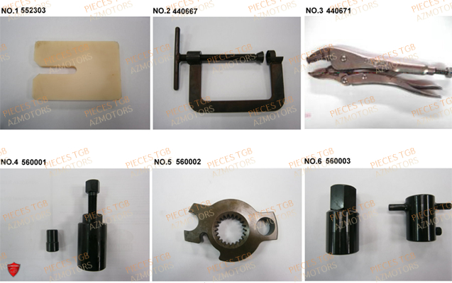 Outils 2 TGB Pieces TGB BLADE 1000 LT EPS LUXE  (No Serie RFCETTTBA.. Type: ETT)