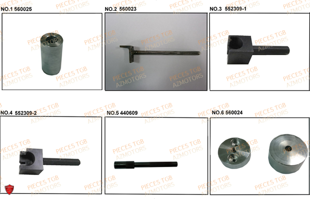 Outils 6 TGB Pieces TGB BLADE 1000 LT EPS LUXE  (No Serie RFCETTTBA.. Type: ETT)