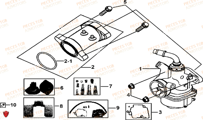 Carburateur No Moteur Jusqu A 550457 TGB Pieces TGB BLADE 325 (No serie RFCFCCFCA.... Type FFC)