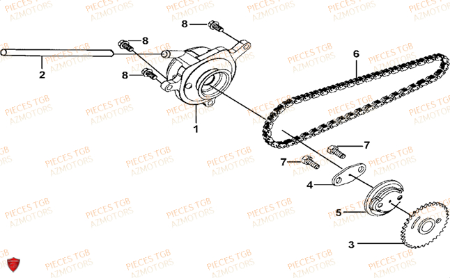 Carter Separateur Huile TGB Pieces TGB BLADE 325 (No serie RFCFCCFCA.... Type FFC)