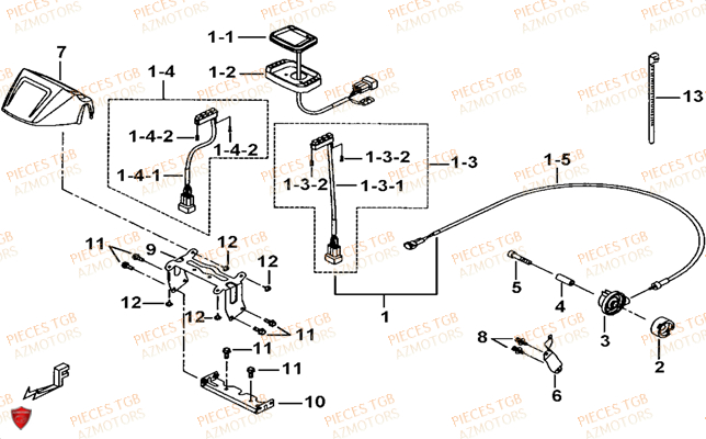 Compteur TGB Pieces TGB BLADE 325 (No serie RFCFCCFCA.... Type FFC)