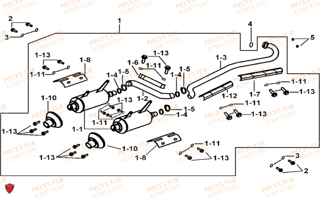 Echappement TGB Pieces TGB BLADE 325 (No serie RFCFCCFCA.... Type FFC)