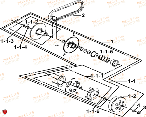 Embrayage TGB Pieces TGB BLADE 325 (No serie RFCFCCFCA.... Type FFC)