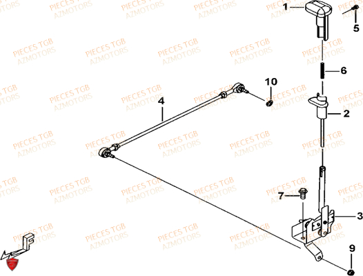 Levier De Vitesses TGB Pieces TGB BLADE 325 (No serie RFCFCCFCA.... Type FFC)