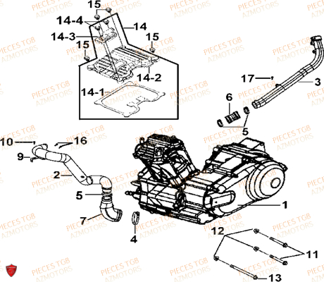 Moteur TGB Pieces TGB BLADE 325 (No serie RFCFCCFCA.... Type FFC)