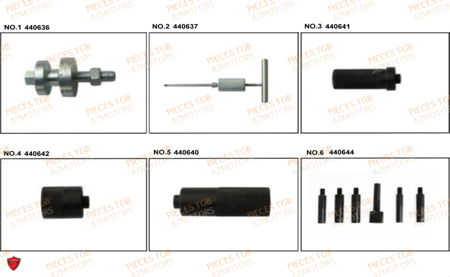 Outils 3 TGB Pieces TGB BLADE 325 (No serie RFCFCCFCA.... Type FFC)