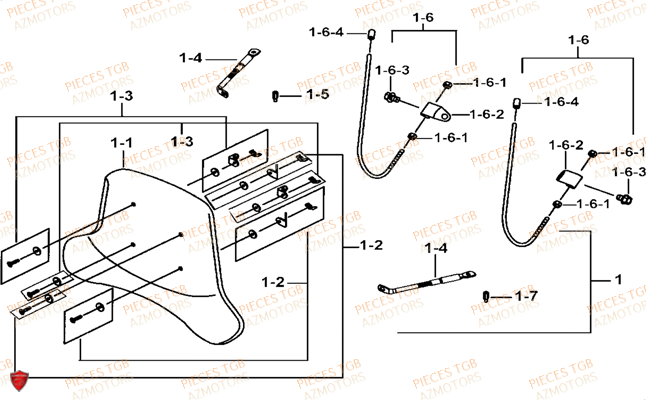 Pare Brise (option) AZMOTORS Pieces TGB BLADE 325 (No serie RFCFCCFCA.... Type FFC)