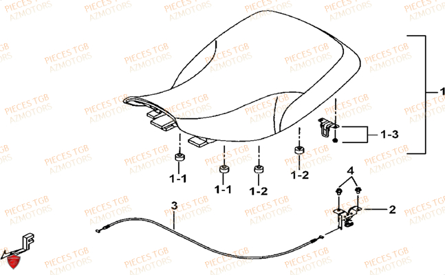 Selle TGB Pieces TGB BLADE 325 (No serie RFCFCCFCA.... Type FFC)